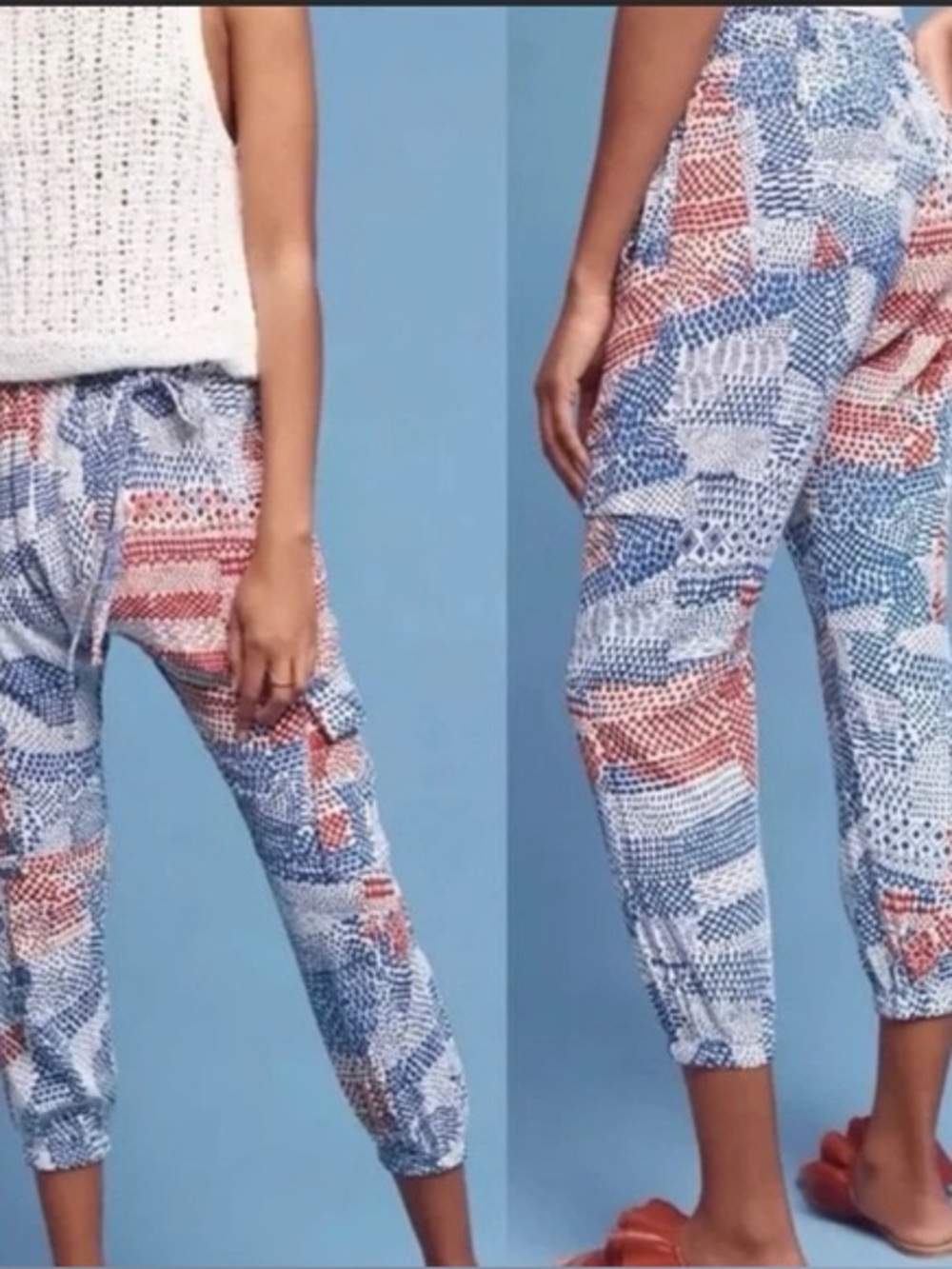 Anthropologie Hei Hei Harem Nouveau Jogger Cargo Pants Size Small EUC